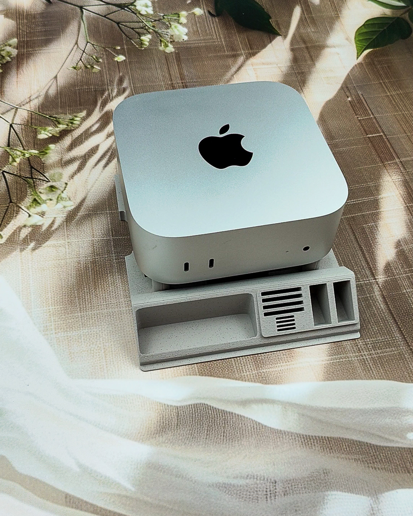 Layer Loom Mac Mini M4 Stand – Organizer & Cooling Base